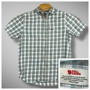 Fjallraven Shirt Mens Small Plaid Check Singi Short Sleeve Regular Comfort‎ Fit